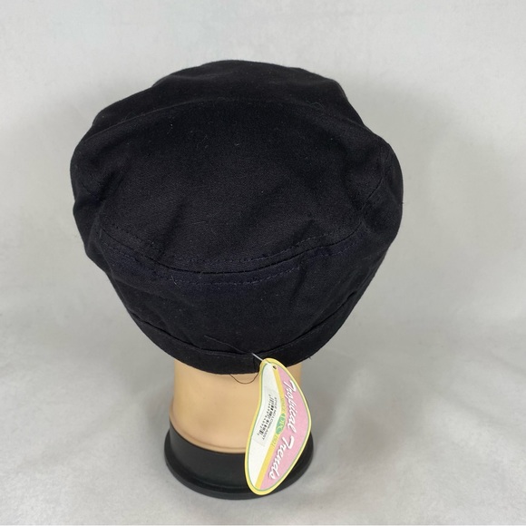 Tropical Trends Military Cadet Cap With Peace Logo And Decorative Rhinestone - Picture 4 of 5